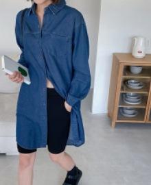 Laitu Denim Long Shirt