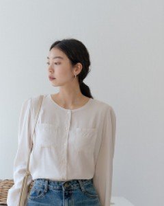 [EVELLET] ALV Silky Viscose Blouse