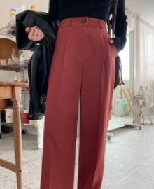Duel Pintuck Twill Peach Slacks