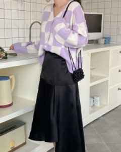 [EVELLET] Enricel Satin Long Skirt