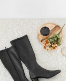 Twoweni Leather Span Long Boots(5cm)