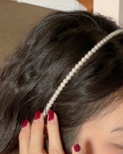 glowing pearl hairband