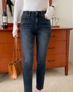 Mielong Cutting Slim Straight Denim Pants