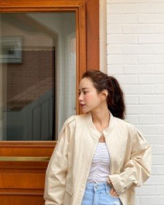 [EVELLET] Luera Trench Windbreaker Zip up