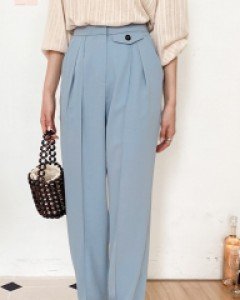 [EVELLET] Shutenmi Pintuck Wide Long Slacks