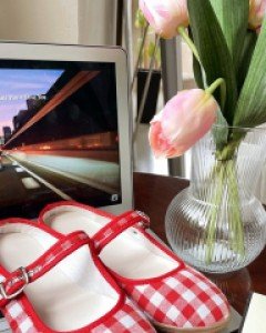 Nontis Plaid Check Mary Jane Flat shoes