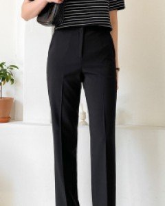 [EVELLET] Loestl Span Straight Cropped Slacks