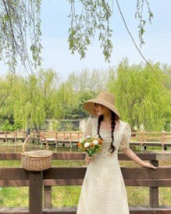 [EVELLET] Selling T Punching Square Long Dress