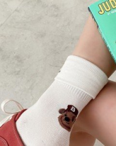 Seanerine Bear Graphic Print Socks