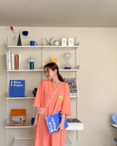 [EVELLET] Meoren Graphic Print Long Dress