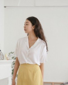 [EVELLET] Cold Nin Collar Button Knit Cardigan