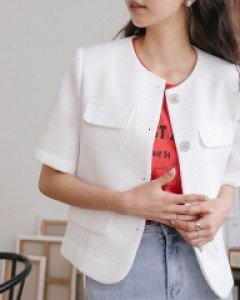 Holmide Tweed No collar Jacket