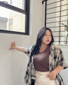 [EVELLET] Jemerin Linen Plaid Check double Jacket