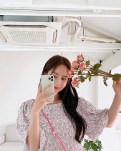 [EVELLET] Roducen Flower Puff Long Dress