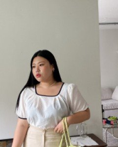 Jamia Puff Contrast Blouse