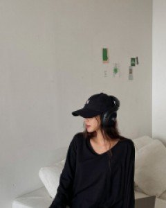 [EVELLET] Recep Patch Split Long t shirts