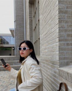 [EVELLET] Leslie zip up leather Jacket