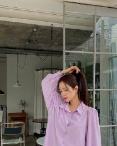 [EVELLET] Heavise Silk Puff Blouse