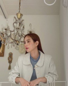 [EVELLET] Poendil Tweed Collar Jacket
