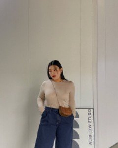 [Daily Pants] Bedito Pintuck Back Banding Wide Denim Pants