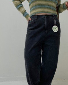 [Daily Pants] Baggy Denim Pants with Back Banding of Hebbons