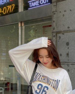 [EVELLET] Beduzen Jjuri Crop Sweatshirt T-shirt