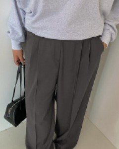 [Daily Pants] Attention Pintuck Wide Slacks