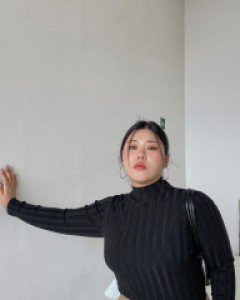 [EVELLET] Neramyu Ribbed Mock neck Knit