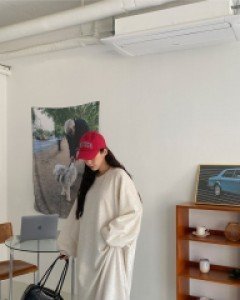 Cheerea fleece Basic Long Dress