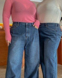 [Daily Pants] Champions Back Banding Wide Denim Pants