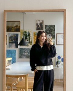 [EVELLET] Chroma waffle fleece jogger pants