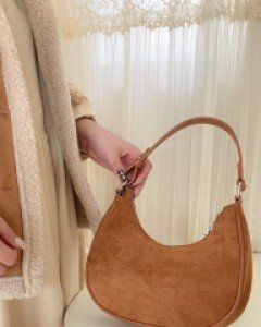 T-Bone Suede Round Shoulder Bag