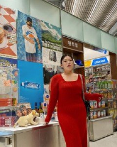 [EVELLET] Duntry Square Long Knit Dress
