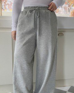 [EVELLET] EDION fleece wide Waistband Pants