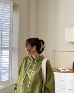 Gladever Graphic Print fleece Hoodie