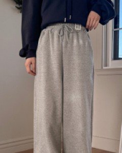 [EVELLET] Bellis Labels fleece Waistband Pants