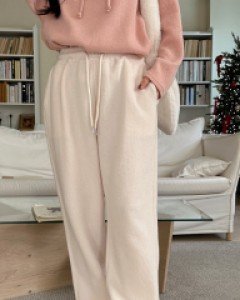 High pitch brushed jogger Waistband Pants