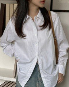[EVELLET] Forende Stripe Shirt