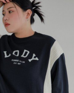 [EVELLET] Duili Knit Contrast T-shirt