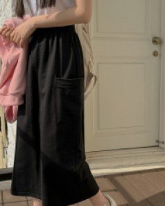 [EVELLET] Odymel Cargo Long Skirt