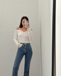 [Daily Pants] Tamoen Cut Flared Denim Pants