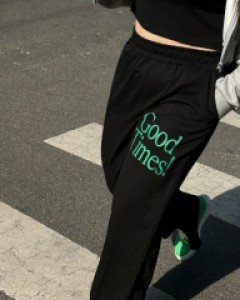 [EVELLET] New Odell Graphic Print Wide Waistband Pants