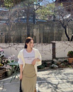 [EVELLET]Juendy Shirring Long Skirt