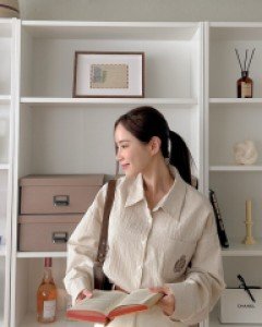 [EVELLET] Duni Lin ST Cotton Shirt