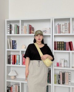 Posion Cargo Slit Long Skirt