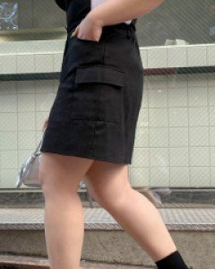 [EVELLET] Ledella Cargo Skirt