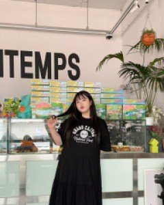 [EVELLET] Lineme Graphic Print Tiered Long Dress