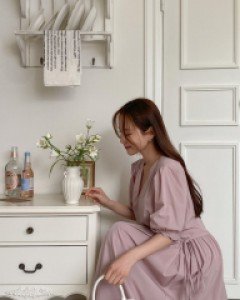 Serjian Balloon Long Dress