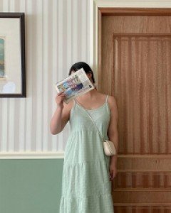 May Ho Tiered Bustier Dress