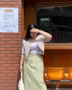 Croden No collar Crop Jacket